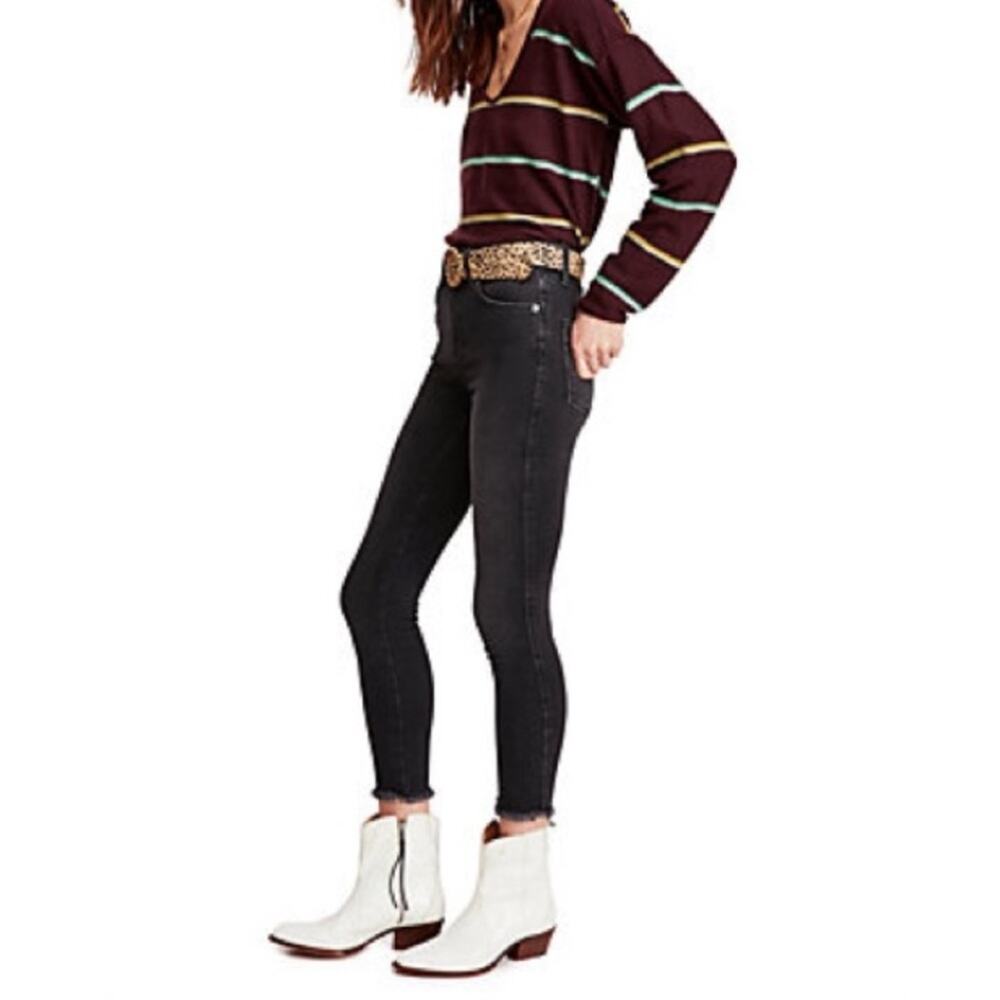 We The Free by Free People Raw High Rise Black Jegging Jeans